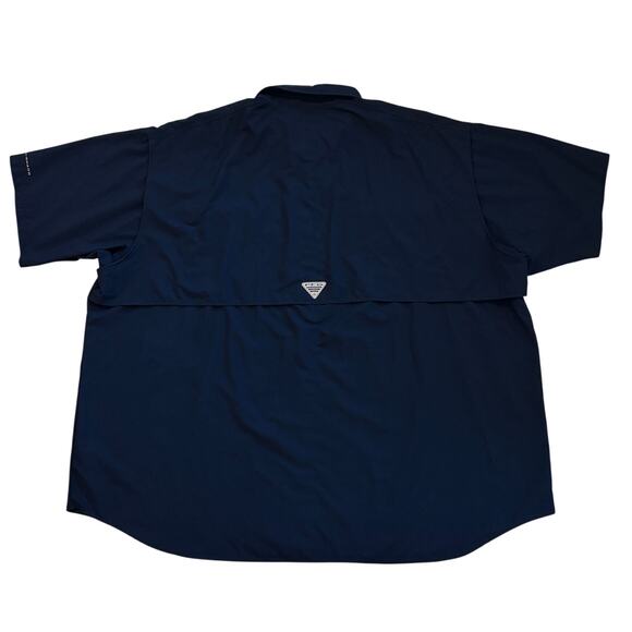 Columbia PFG Bahama Shirt Mens 5XT Blue Button Up Short Sleeve Vented Omni Shade - Picture 2 of 8